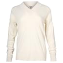 Burberry V-Neck Sweater in Cream Cashmere