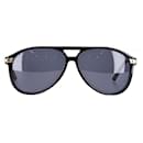 Cartier D 64D80b2 Gefärbte Pilotensonnenbrille aus schwarzem Acetat