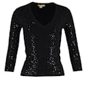 Michael Kors Collection Sequined Jumper in Black Viscose