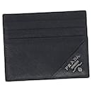 Prada Card Holder in Black Saffiano Leather