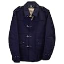 Burberry Hook Jacket in Navy Blue Cotton