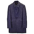 Valentino Garavani Overcoat in Blue Cotton
