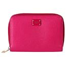 Dolce & Gabbana Zipped Wallet in Pink Leather