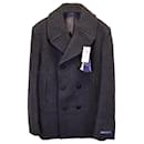 Polo by Ralph Lauren Double-Breasted Peacoat in Grey Wool - Polo Ralph Lauren