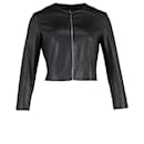 The Row Stanta Bonded Jacket in Black Leather - The row