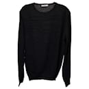 Versace Medusa Jacquard Crewneck Sweater in Black Wool