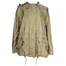 Burberry Hooded Utility Jacket in Olive Polyamide