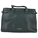 Burberry Medium Banner Tote in Green Leather