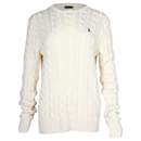 Jersey de punto de ochos en algodón color crema de Polo Ralph Lauren