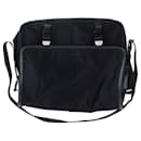 Prada Tessuto Saffiano Logo Messenger Bag in Black Nylon