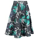 Mary Katrantzou Floral-Print Knee-Length Skirt in Green Polyester