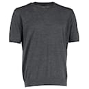 Camiseta de punto Prada en lana gris