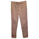 Brunello Cucinelli Slim-Fit Trousers in Brown Cotton