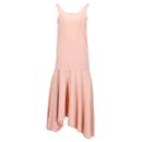 Chloe Sleeveless Asymmetric Midi Dress in Pink Acetate - Chloé