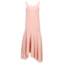 Vestido midi asimétrico sin mangas Chloe en acetato rosa - Chloé