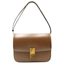 Celine Medium Box Bag in Brown Calfskin Leather - Céline