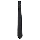 Schmale Dior Homme Beetle-Krawatte aus schwarzer Seide