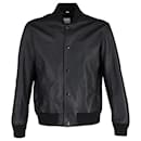 Burberry Bomber Jacket in Black Leather