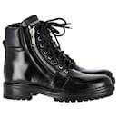 Balmain Army Ranger Zip Boots in Black calf leather Leather