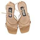Jacquemus Swirling ‘J’s ‘Espiral’ Sandals in Beige Leather 