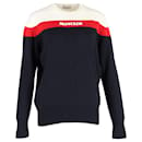 Moncler Colorblock-Logopullover aus mehrfarbiger Wolle