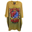Acne Studios Oversized Printed Jersey T-Shirt in Yellow Cotton