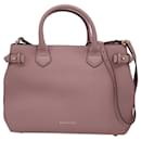 Burberry The Banner Medium Tote Bag in Pink Leather