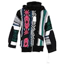 Sacai Jacquard Hooded Jacket in Multicolor Cotton