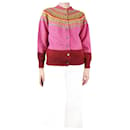 Maglione rosa in lana fairisle a collo alto - taglia M - Autre Marque