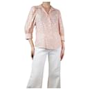 Pink and gold silk-blend shirt - size UK 8 - Stella Mc Cartney