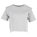 The Frankie Shop Padded Shoulder T-shirt in Gray Cotton - Autre Marque