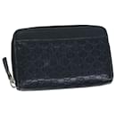 GUCCI Portamonete Guccissima in tela GG Navy 256810 auth 67539