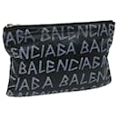 BALENCIAGA Clutch Bag Leather Black 535532 Auth bs12428 - Balenciaga