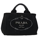 PRADA Canapa PM Hand Bag Canvas Black Auth ep3535 - Prada
