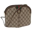 GUCCI GG Canvas Web Sherry Line Shoulder Bag Red Beige 904 02 047 Auth yk10868 - Gucci