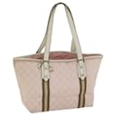 GUCCI GG Canvas Sherry Line Hand Bag Khaki Pink 137396 Auth ti1565 - Gucci