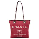 Bolso tote rojo Chanel Mini Deauville