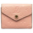 Portafoglio piccolo Louis Vuitton Monogram Empreinte Zoe rosa
