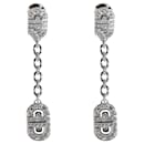 Pendientes colgantes de diamantes BVLGARI Parentesi en 18K oro blanco 1.15 por cierto - Bulgari