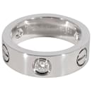 Cartier Love 3 anel de diamante em 18K ouro branco 0.22 ctw