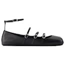 Ballerines Cage - Alexander McQueen - Cuir - Noir - Alexander Mcqueen