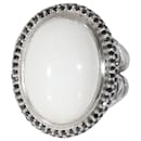 David Yurman Cerise White Agate Diamond Ring in argento sterling bianco 0.5 ctw