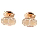 Hermès Chaine d'Ancre Contour Earrings in 18k Rose Gold 0.18 ctw