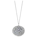 TIFFANY & CO. Pendentif Médaillon Diamant Saphir Pavé, Platine 0.91 ctw - Tiffany & Co