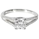 TIFFANY & CO. Anel de noivado de diamante com haste dividida Lucida, Platina D VVS2 0.70ct - Tiffany & Co