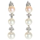 TIFFANY Y COMPAÑIA. Pendientes de perlas Aria con chaquetas en platino 0.62 por cierto - Tiffany & Co
