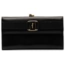 Ferragamo Black Vara Leather Long Wallet - Salvatore Ferragamo