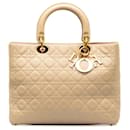 Dior Brown Large Lambskin Cannage Lady Dior
