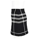 Burberry Plaid Mini Skirt in Black Wool
