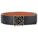 Loewe Reversible Anagram Belt In Black Calfskin Leather